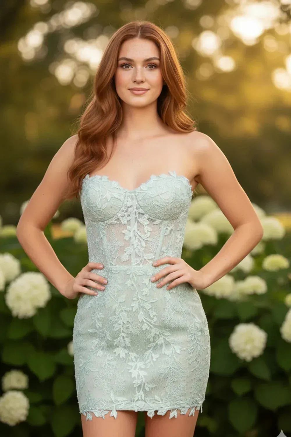 Sweetheart Lace Corset Tight Homecoming Dress