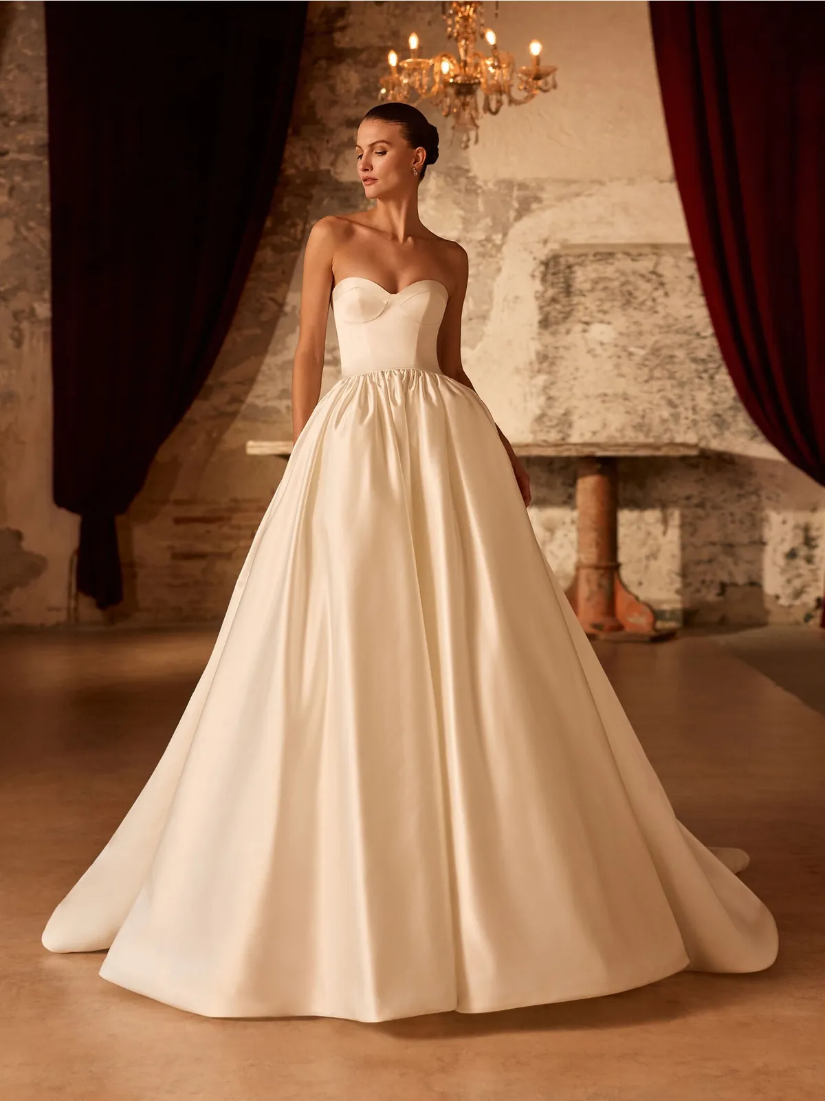Sweetheart Princess Satin Ball Gown